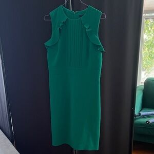 Ann Taylor Vibrant Green Midi Dress